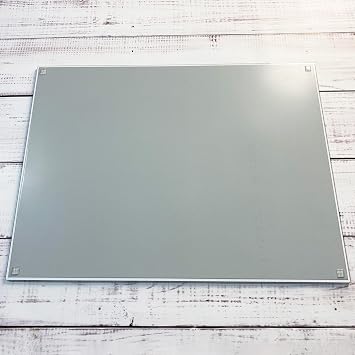GLASSBOARD STUDIO Glass Craft Mat - Magnetic, Heat & Scratch Resistant - For Crafting, Cutting, Painting, Mixed Media Artwork - Grid Lines, Non-Slip Rubber Feet (Color Burst 13.5L x 18W)