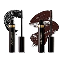 Vista 8 de LAURA GELLER NEW YORK Máscara de Kajal de larga duración - Fórmula para alargar, definir, rizar y construir maquillaje de ojos - Cepillo innovador