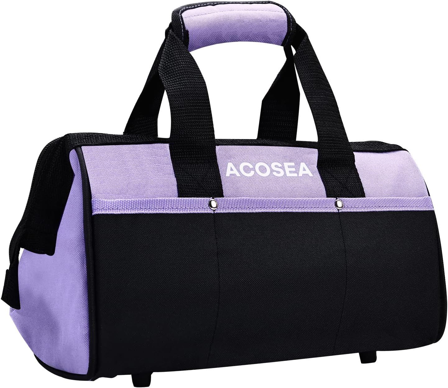 Purple Tool Bag,ACOSEA 13 Inch Wide Mouth Open Tool Organizer with 12