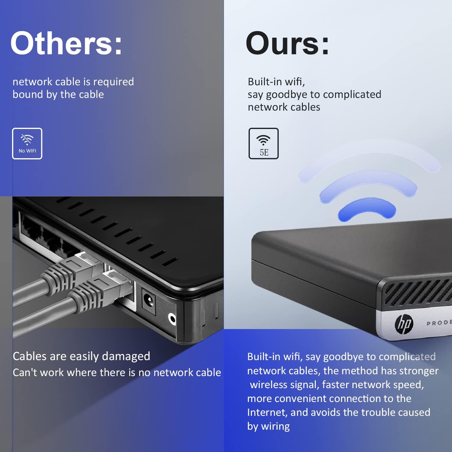 HP ProDesk 400 G3 Mini Computers Office Micro Desktop,i5 Tiny Desktop PC WiFi Business,7500t,32GB DDR4,1TB SSD,Built in WiFi+BT,HDMI,Windows 10,Wireless Keyboard and Mouse + TJJ Mouse Pad(Renewed)