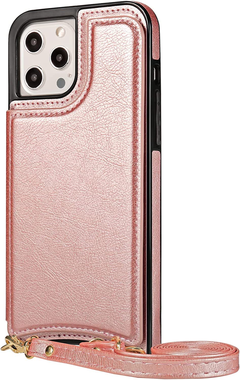 Étui en cuir haut de gamme pour iPhone 14 Plus avec fermeture magnétique et porte-carte