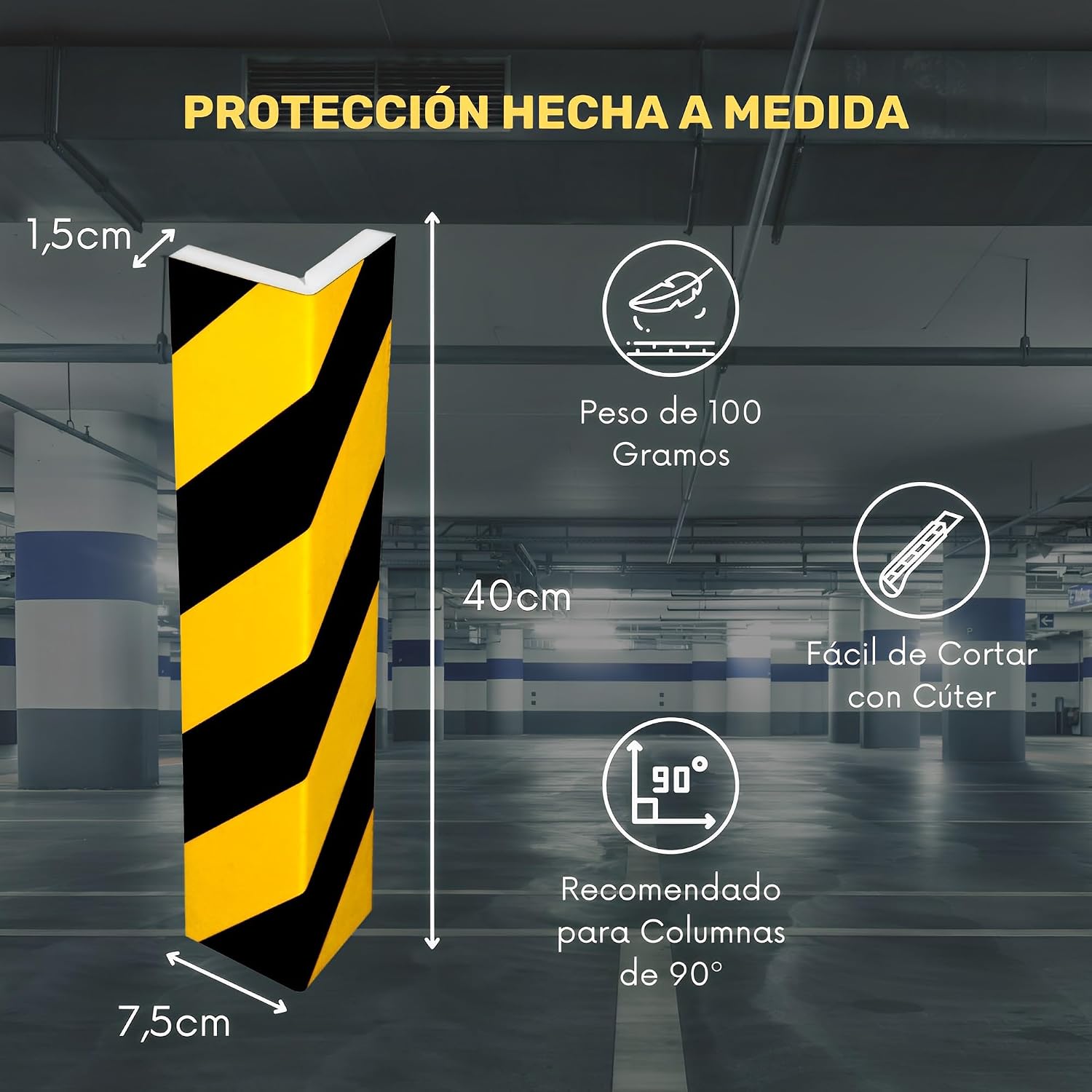 Pack of 4 Garage Columns | Garage Wall Protection | Door Protector for Car | Pack of 4