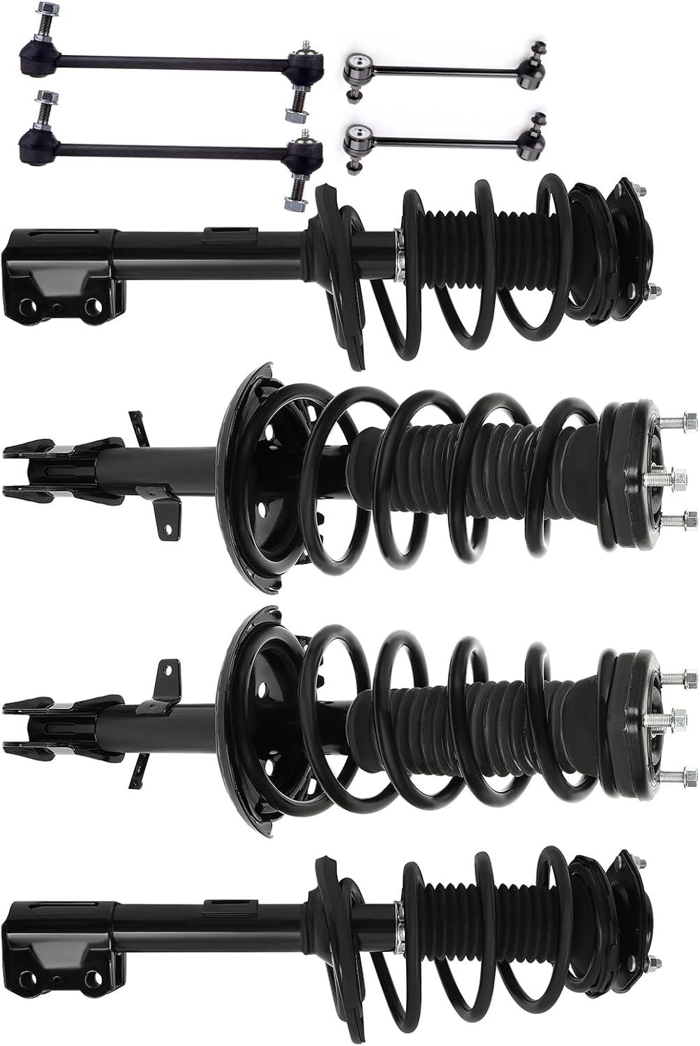 Front Complete Struts Rear Shock Absorber kit for 2008-2013 for Toyota for Highlander,4PCS Stabilizer Bar Link Kit Replaces 172489 Shock Absorber Complete Assembly Suspension Kit