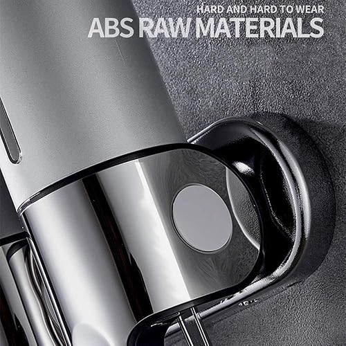 Miniatura 6 de YIAOZ Dispensador y organizador de bomba de ducha de baño montado en la pared 3 en 1, con etiqueta impermeable, sostiene champú, acondicionador, gel