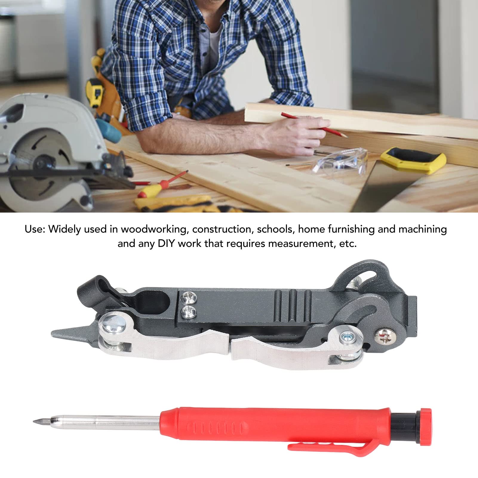 Strumento Multifunzione Per Tracciare Legno - Matita Da Falegname Con Reggimatita Regolabile