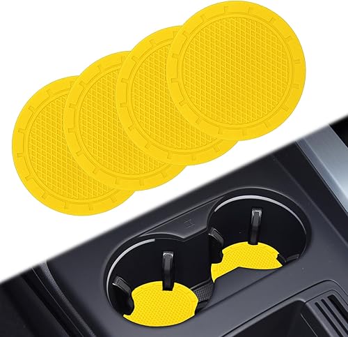 Miniatura 8 de 4 portavasos para automóvil, universal, antideslizante, a prueba de golpes, incrustado en adornos, 2.75 pulgadas, accesorios