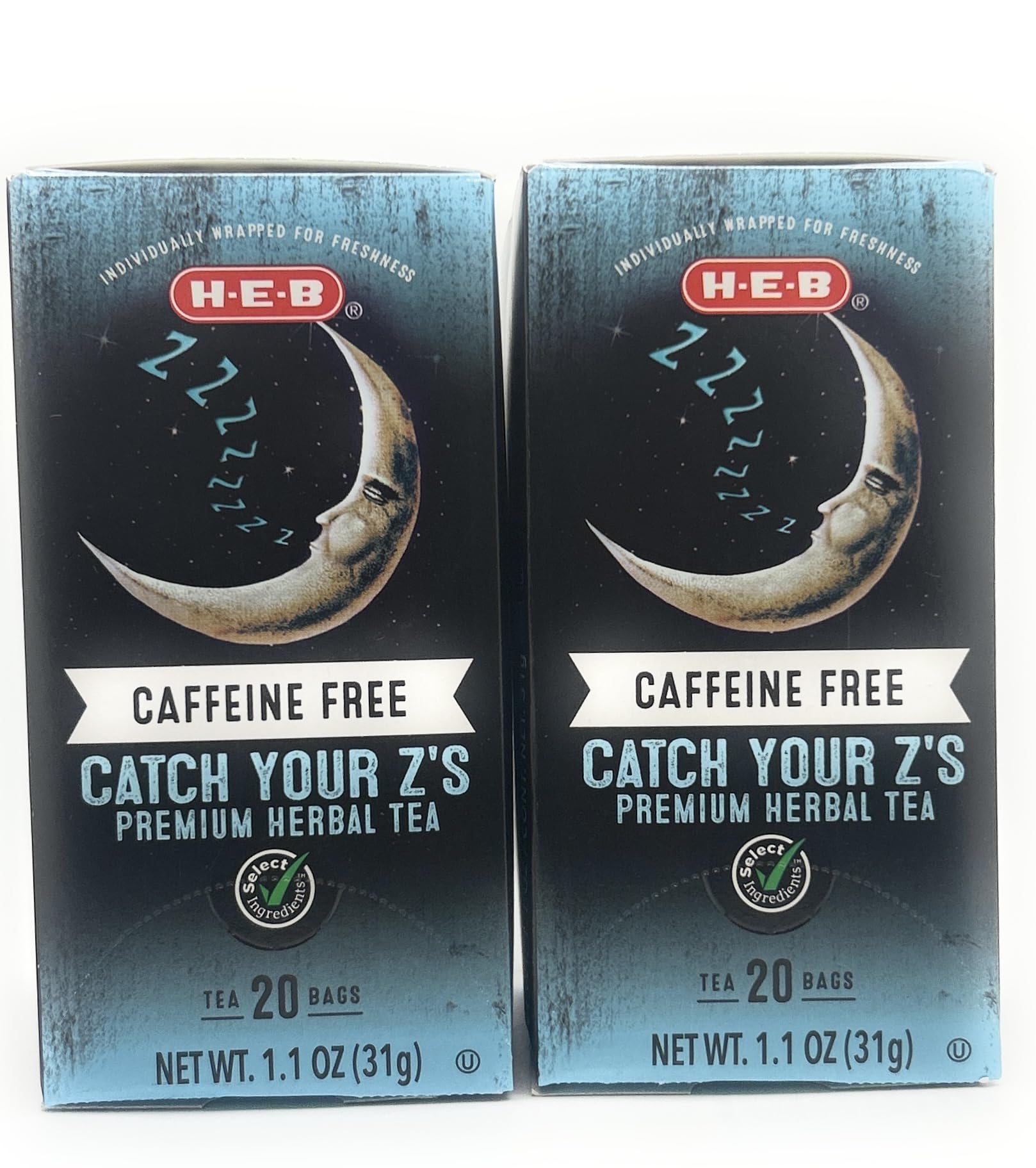 Amazon.com : HEB Tea Bags 20ct - 2 boxes (Catch Your Z's Herbal