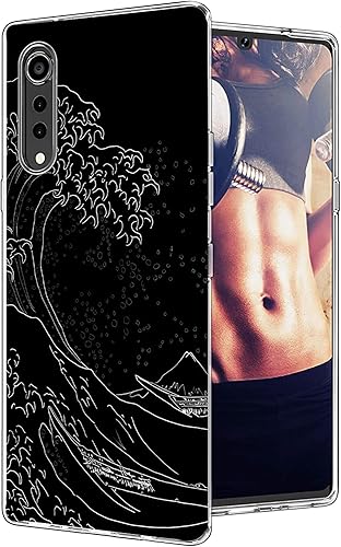 Miniatura 9 de Funda compatible con OnePlus Nord N10 5G, funda de TPU delgada y negra con protección contra caídas de patas de perro, a prueba de golpes, regalo