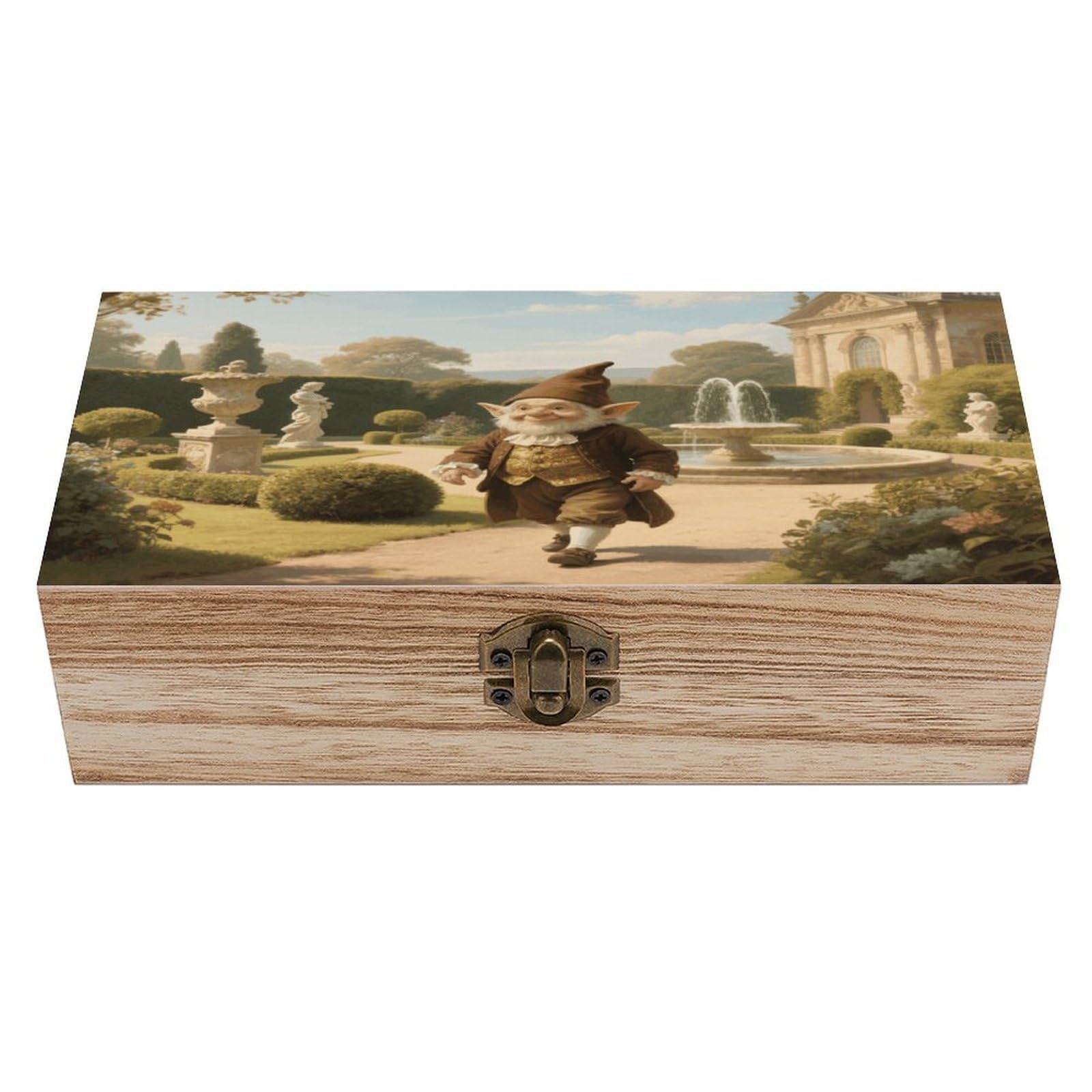 Wooden Storage Box with Hinged Lid Decorative Keepsake Boxes Organizer