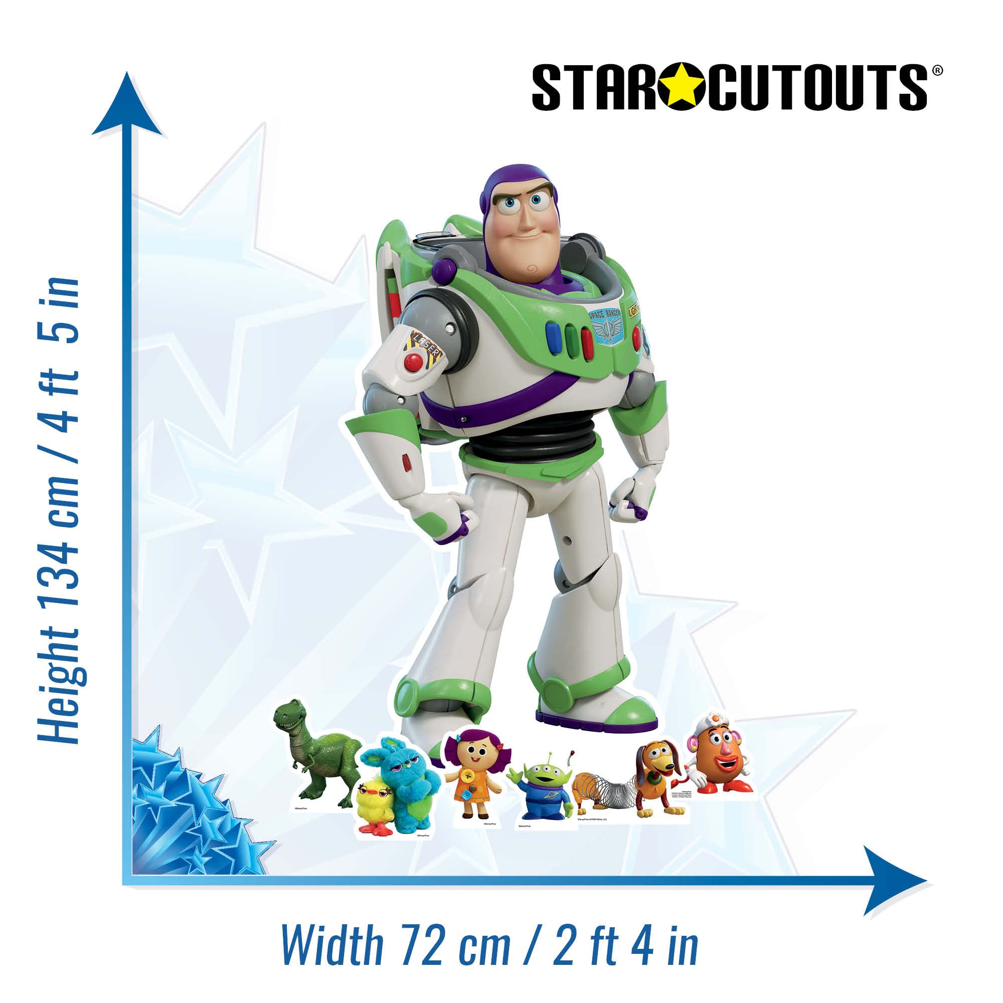 STAR CUTOUTS SP012 Buzz Lightyear Toy Story Cardboard Cutout Party