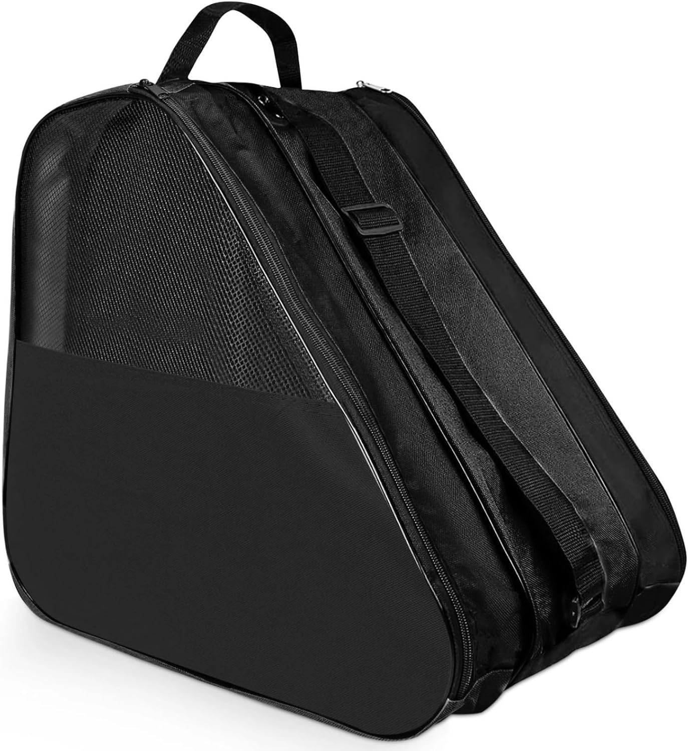 Large Capacity Ice Skate Bag with Mesh Ventilation, Multi-Carry Roller Skating Equipment Organizer for Youth & Adults