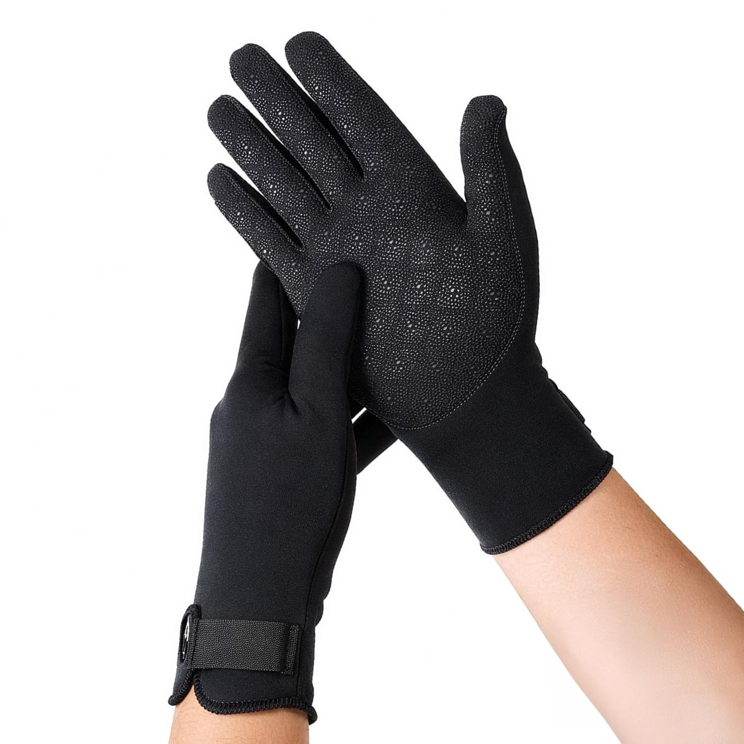 Thermoskin Full Finger Arthritis Gloves, Black, Large : Health & Household