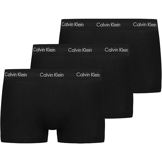 Calvin Klein Men's Boxer Briefs Pack of 3 Low Rise Trunks Underwear