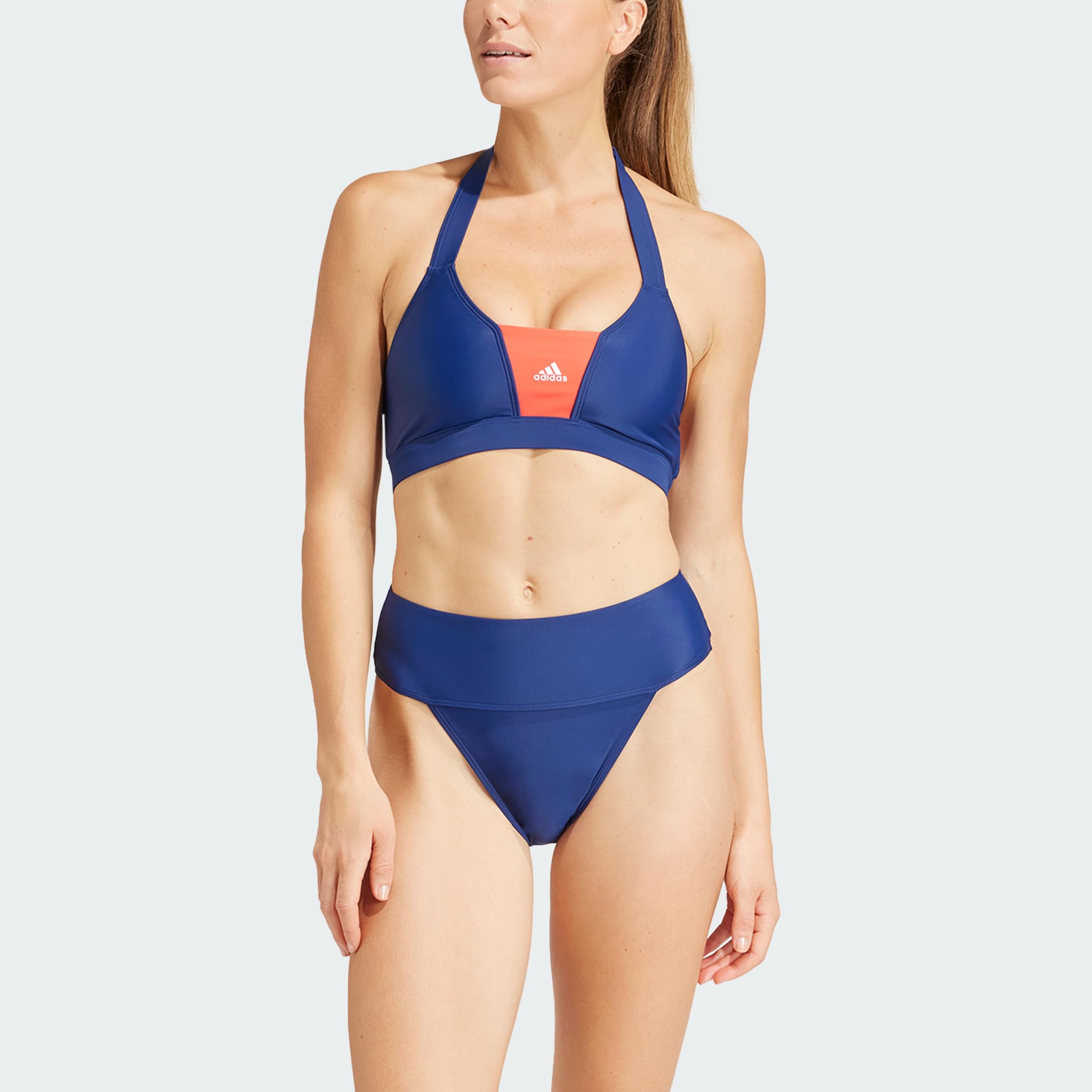 adidas Kobiety Sportswear Colorblock Bikini, Dark Blue/Bright Red, XS