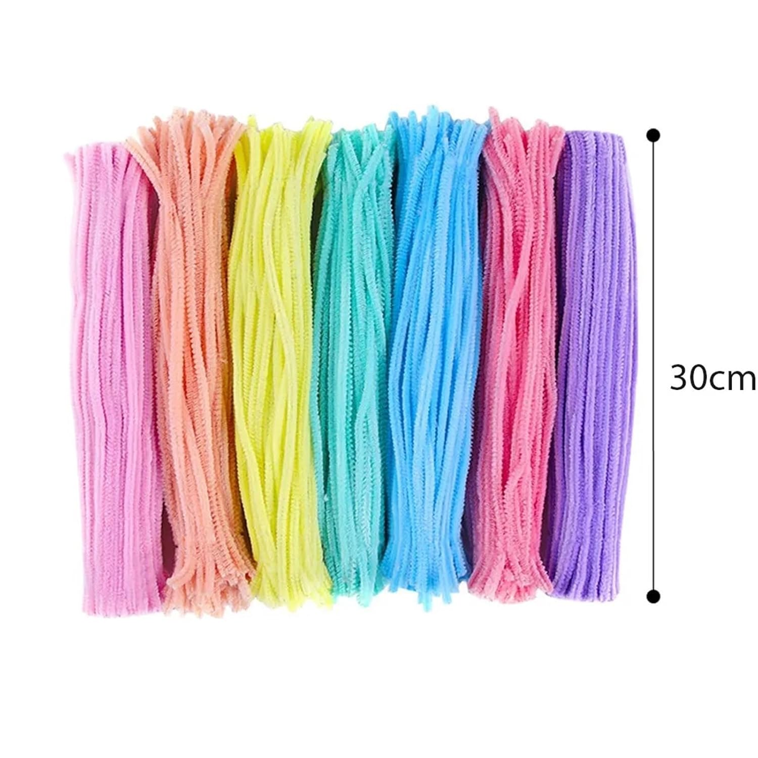 Pipe Cleaner Flower Kits 1000Pcs Chenille Stem Twisted Rod Iron Wire DIY Handcraft Wool Root Fluffy Bar Twisting Decor Pipe Cleaner Plush Stick(Lakel Blue)