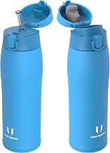 Super Sparrow Stainless Steel Water Bottle – Thermal Bottle – 350 ml / 500 ml / 750 ml / 950 ml – BPA Free Thermos Flask for Children – Includes 2 Lids: with Straw and Spout