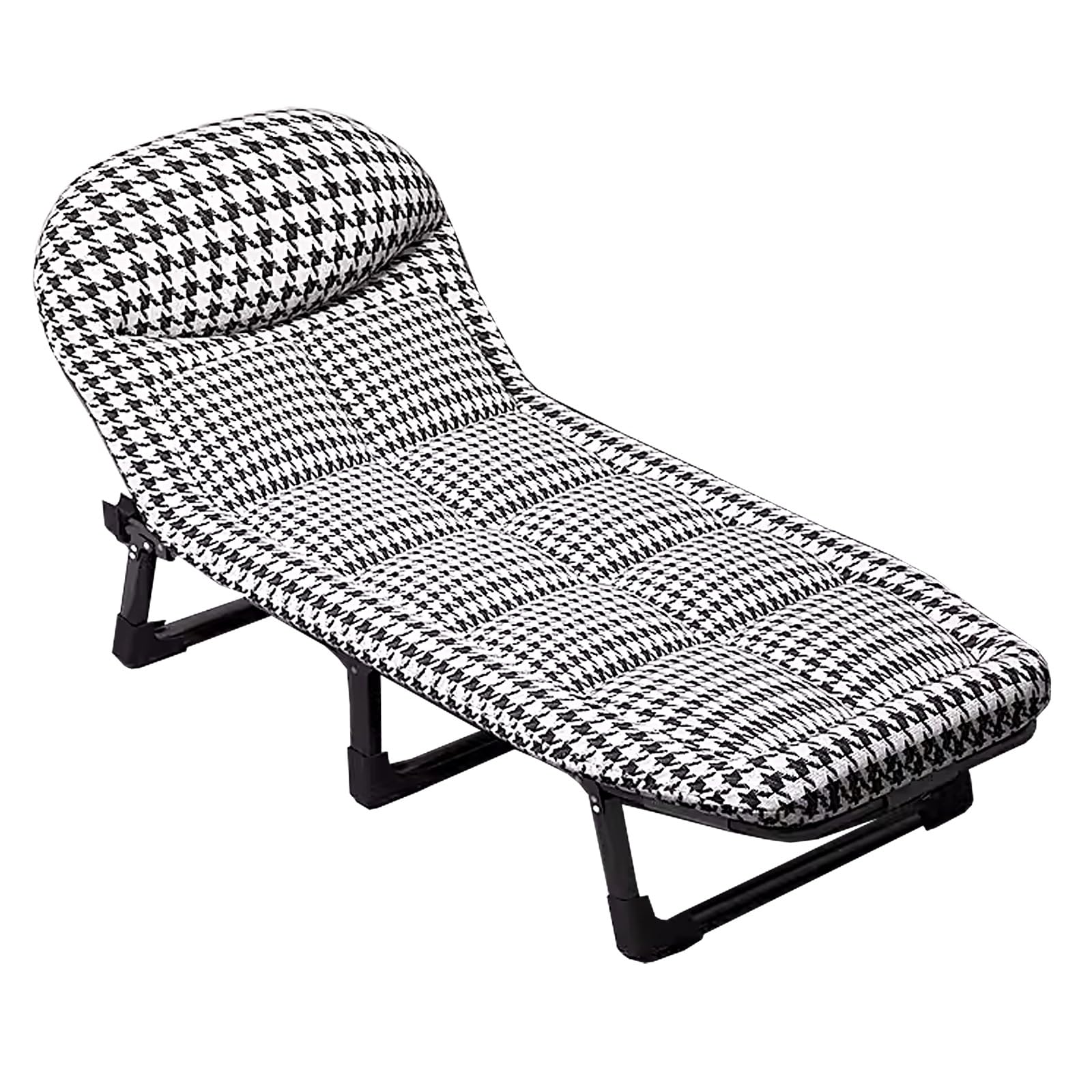 Lit de Camping Pliant avec Matelas Détachable Dossier