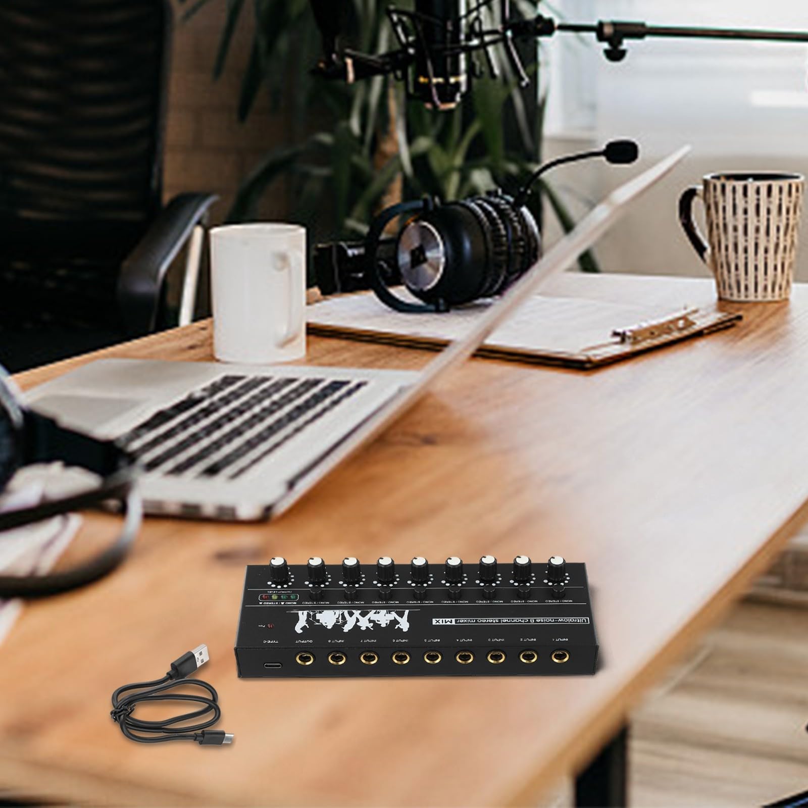 do mini miksera audio 6-kanałowego XLR USB do strumieniowego przesyłania