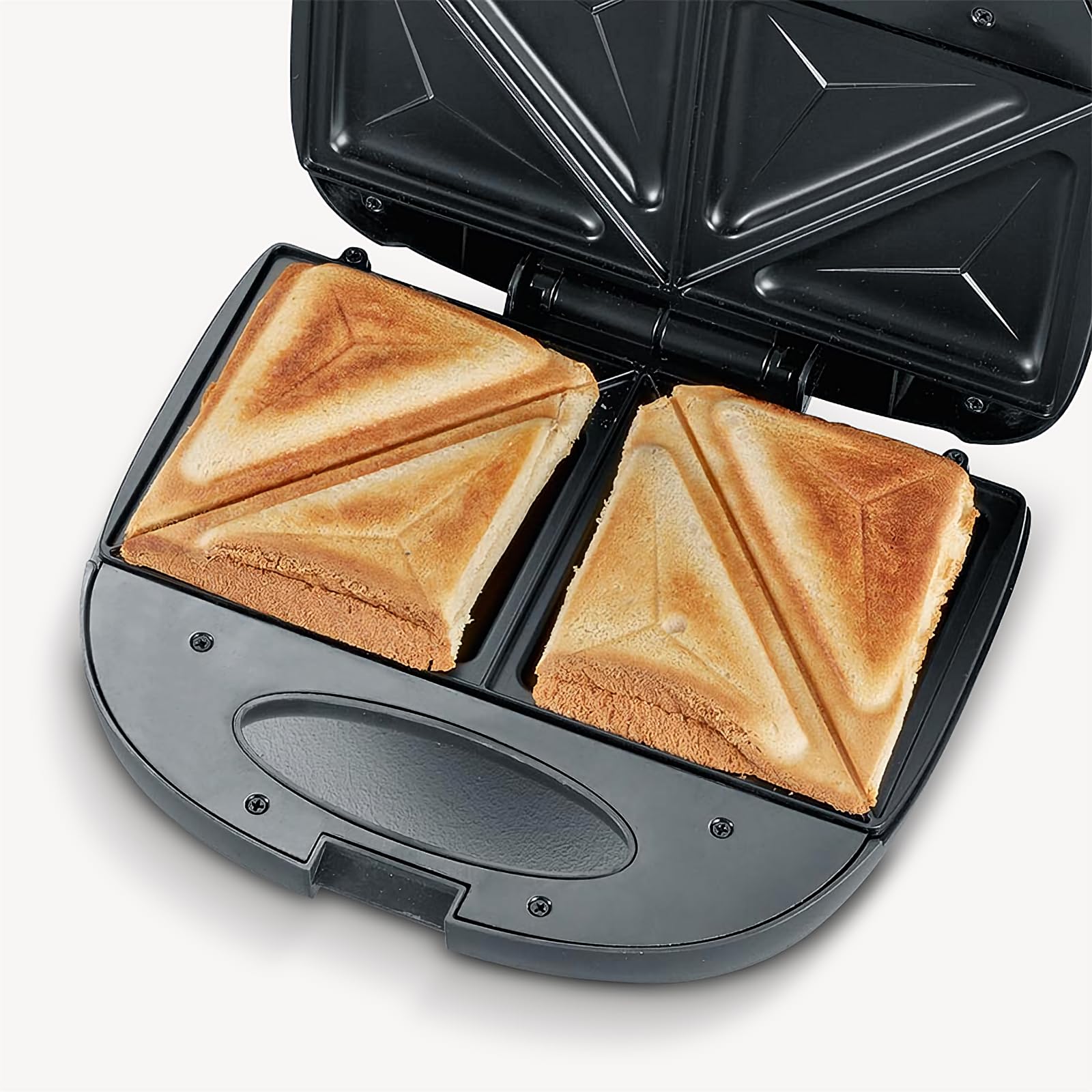 Severin SA 2969 Sandwich Toaster con Inserti Acciaio Inox, 600 W, Nero
