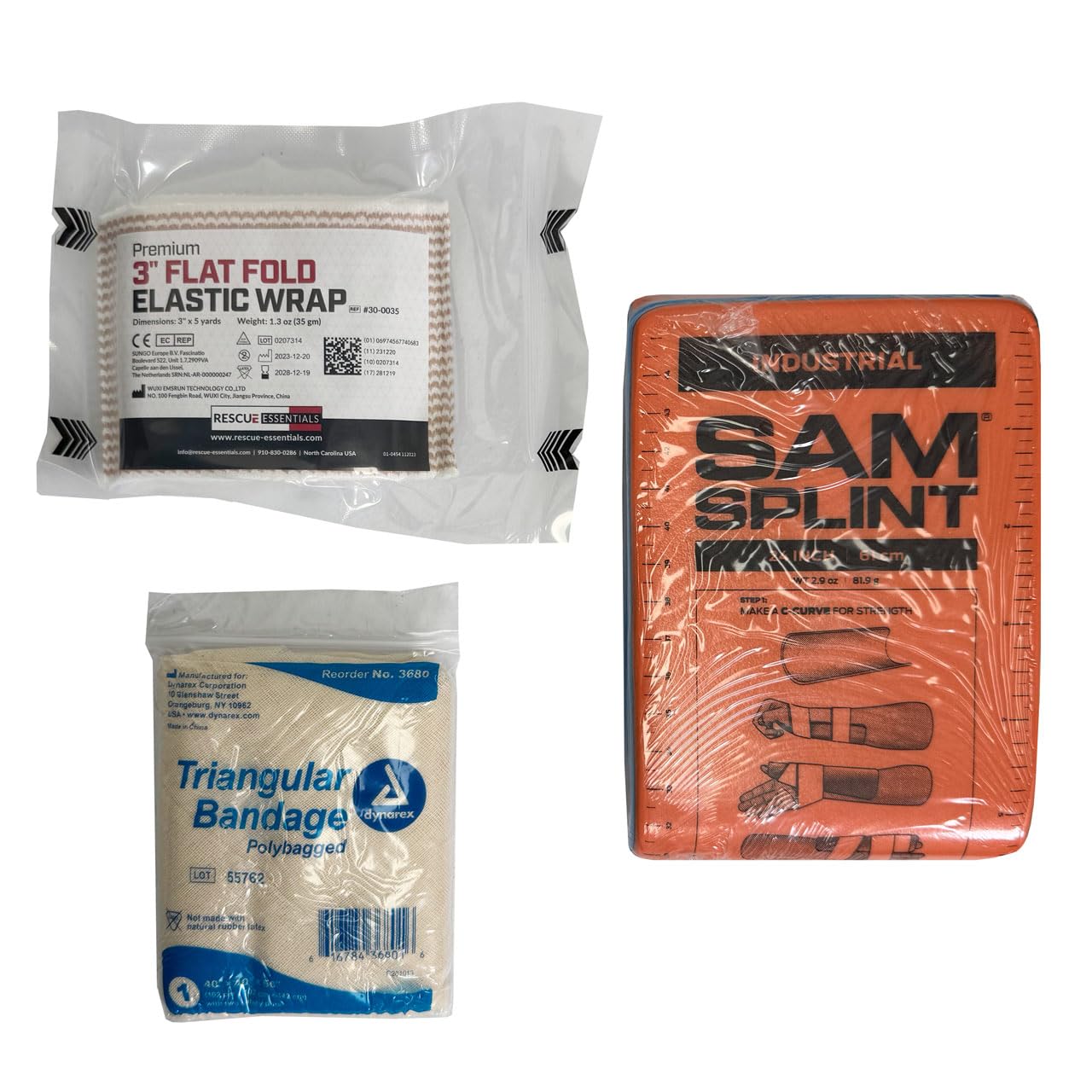 Amazon.com: Rescue Essentials SAM Splint Sling Combo Pack : Health