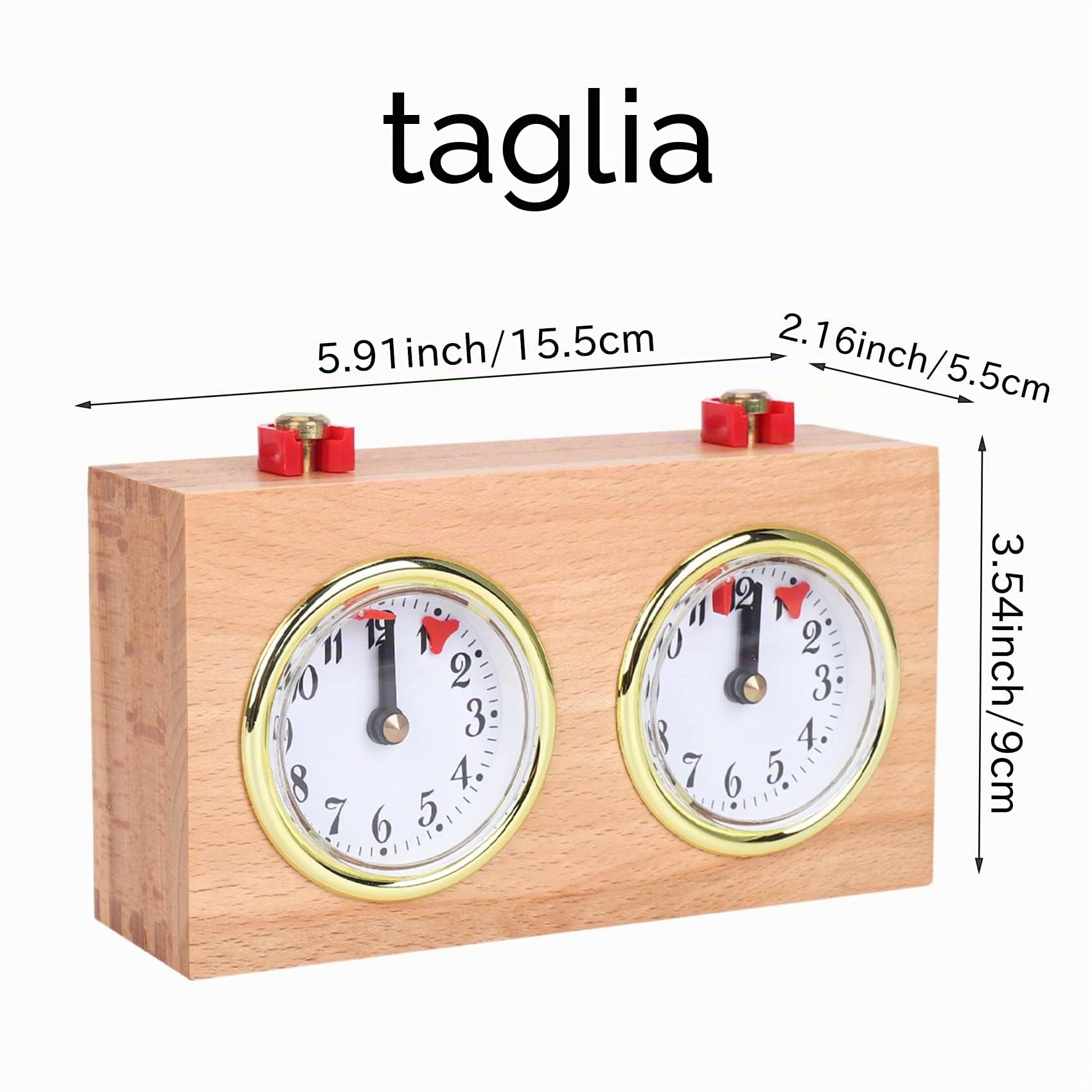 Scacchi Timer, orologio digitale professionale internazionale di scacchi, in legno, conto rovescia, timer di scacchi portatile