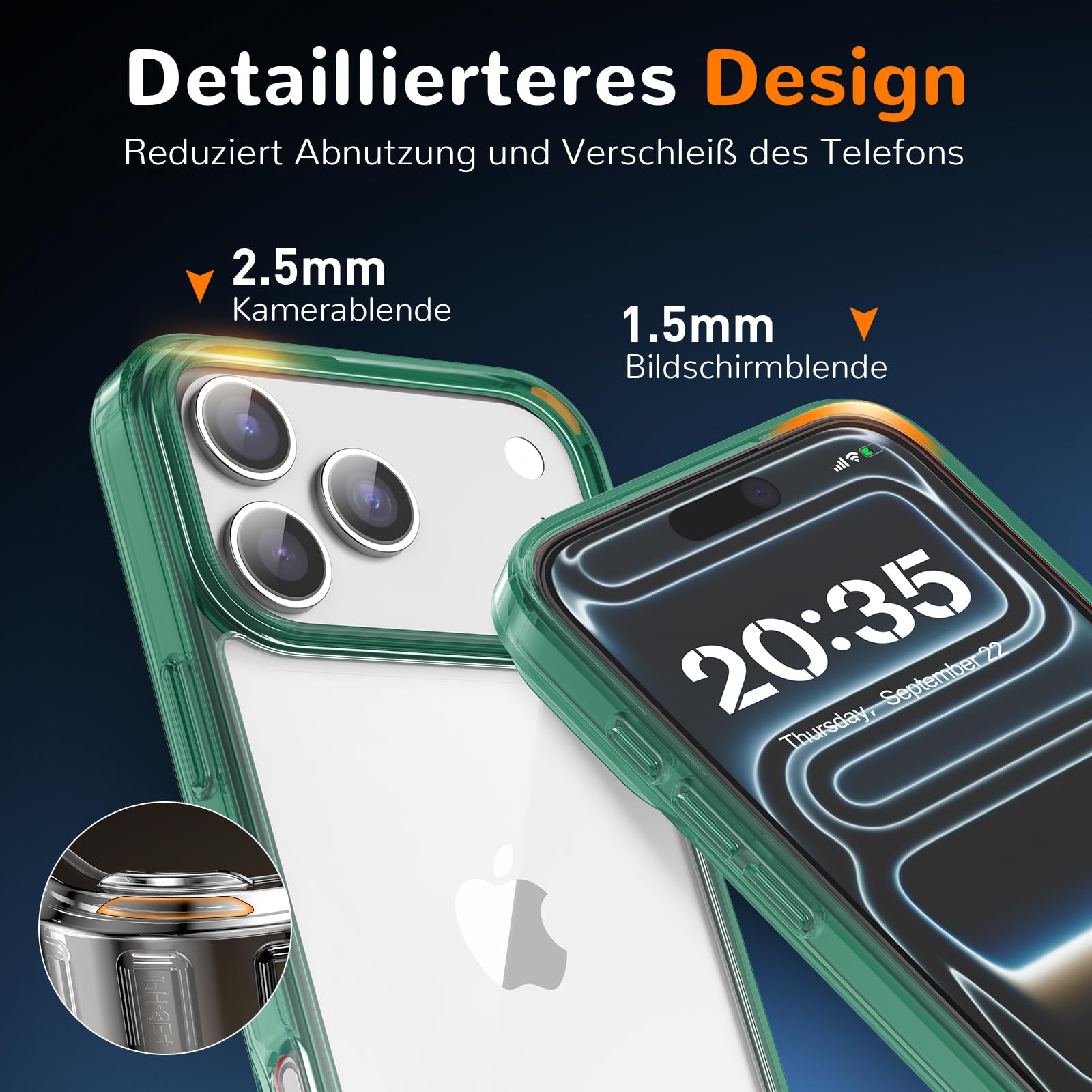 Clear Case for iPhone 15, Ultra Thin, Shockproof TPU Cover, Anti-Yellowing, Crystal Clear, Phone Case for Apple iPhone 15 - Clear — view 365