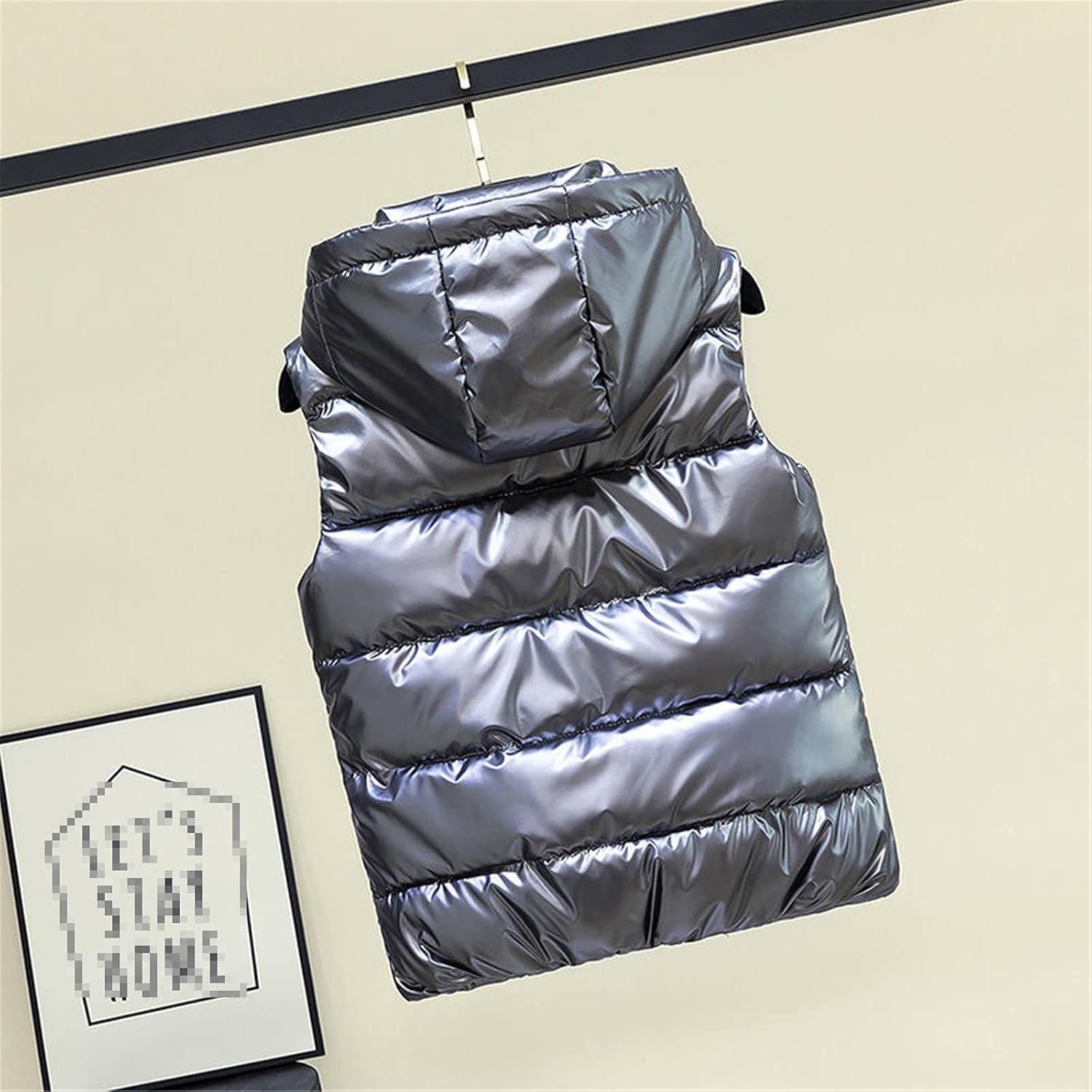 Yiqinyuan Autumn Winter Shiny Vest for Boy Waterproof Children Boy Sleeveless Jacket Kid Teenager Girls Waistcoat