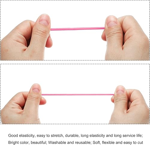 Vista 329 de PATIKIL Cuerda elástica elástica de 1/8 pulgadas, 11 yardas (0.118 in x 32.8 ft), color verde militar para manualidades, correas de gancho