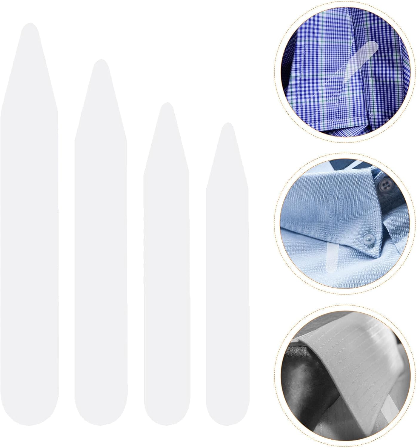 200pcs Men's PET Shirt Collar Stays for Business Daily Wear
