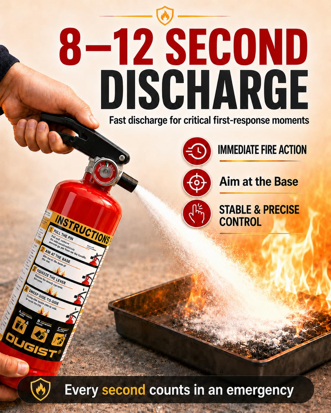 Ougist Home Fire Extinguisher - ABC Dry Chemical -6