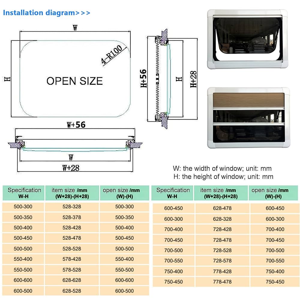 キャンピングカー窓枠蛇腹 網戸 大開口窓の防虫用】網戸