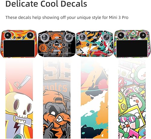 Miniatura 4 de Mini 3 Pro Skin Wrap para DJI Mini 3 Pro Cámara Drone Cuerpo Brazos RC Control Remoto Conjunto completo Adhesivo Adhesivo a prueba de arañazos