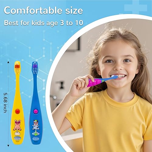 Miniatura 3 de Lily's Home Cepillo de dientes divertido para niños, cerdas suaves, temporizador de cepillado eléctrico de minutos, premio de dentista lindo niño
