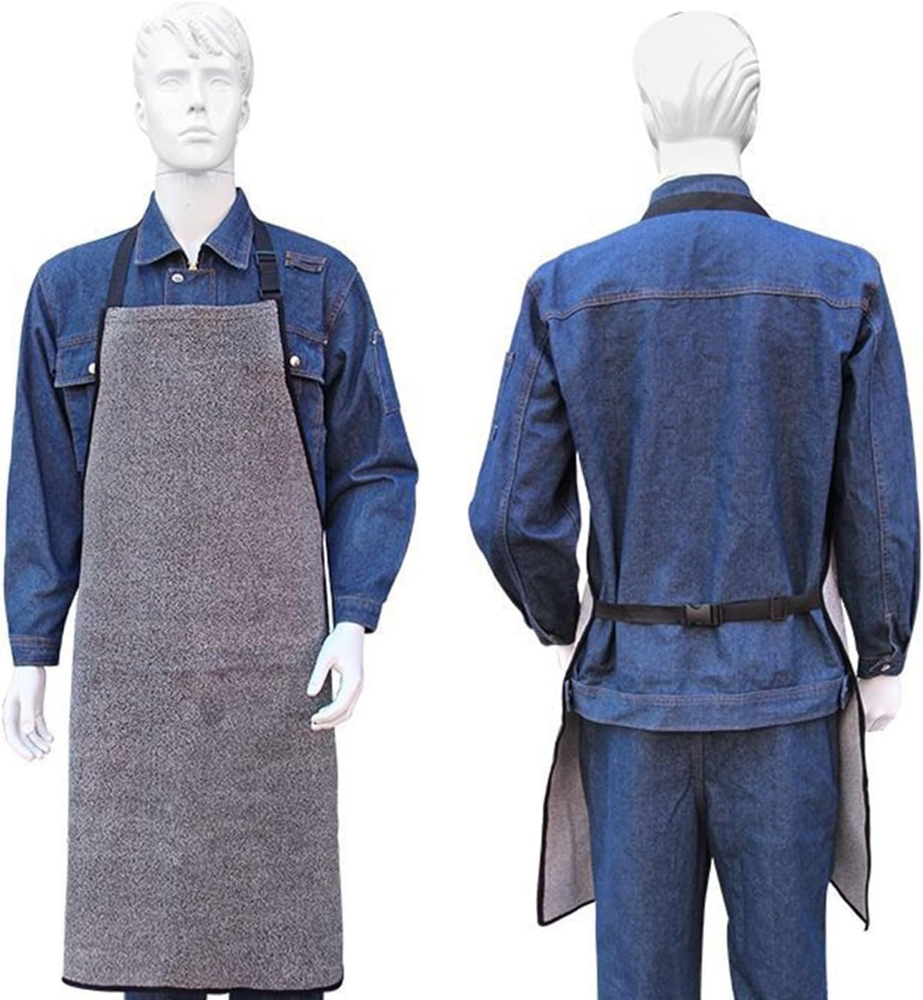 Delantal De Seguridad Para Carnicero, Ropa Resistente A Cortes, Delantal De Trabajo Protector, Resistente Al Desgaste Y A Las Puñaladas,Ropa Anticorte Resistente A Cortes,Ajustable A5(70x86CM)