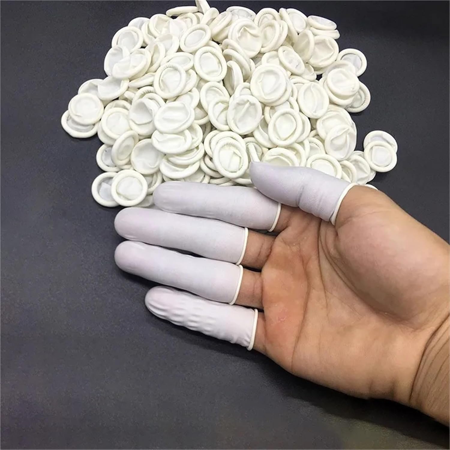 Finger Sleeves 80/800pc Rubber Finger Protector Covers Wear-Resistant Elastic Anti-Slip Latex Cots(800 pcs)