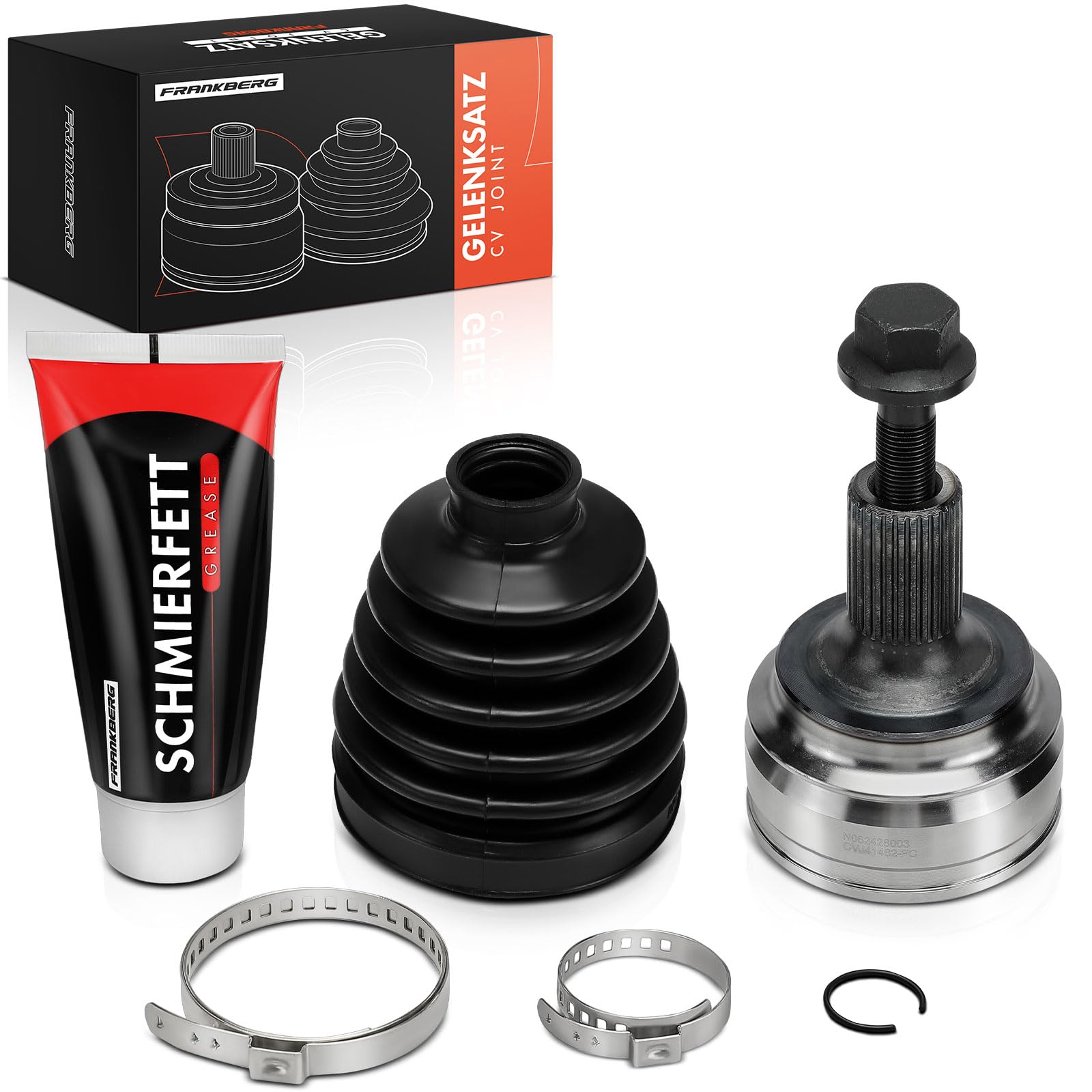 Frankberg Kit de juntas homocinéticas lado de la rueda eje delantero | Compatible con: CLS Shooting Brake X218, Clase S V222 W222 X222, Clase E W212, Clase S V221 W221, Coupé Clase S C217