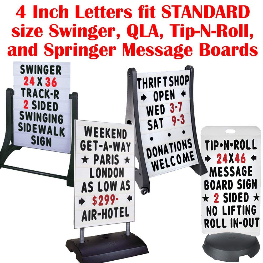 KitAbility Replacement Letters for White Message Board Sidewalk Signs