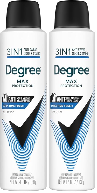 Desodorante antitranspirante masculino Degree Extra Fresh em spray seco, 2 unidades
