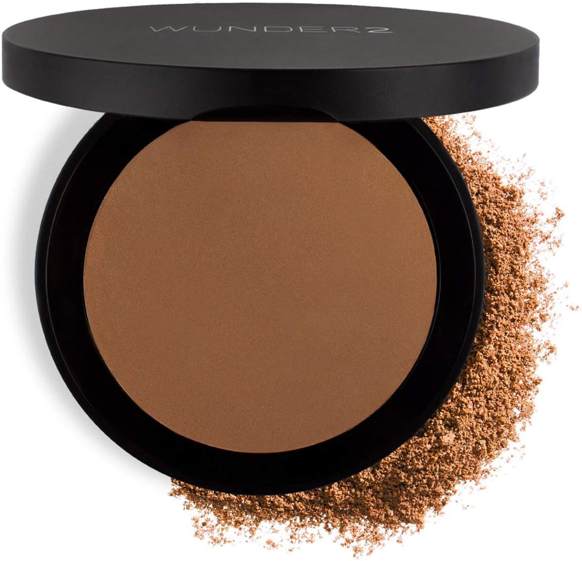WUNDER2 GO BEYOND FOUNDATION Makeup [Medium Deep] Pressed Powder, Natural Cream Finish