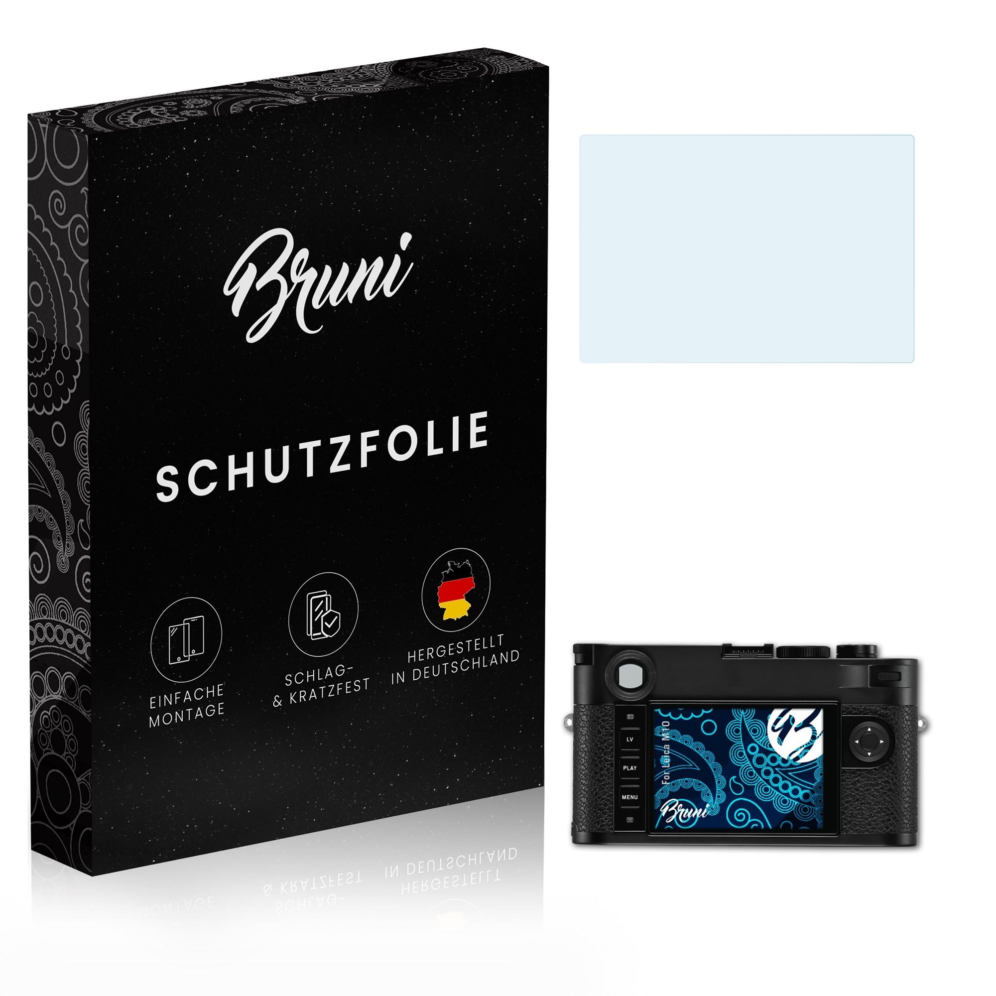 Bruni Schutzfolie Für Leica M10 – 2 Stück, Glasklar, Blasenfrei, Made In Germany