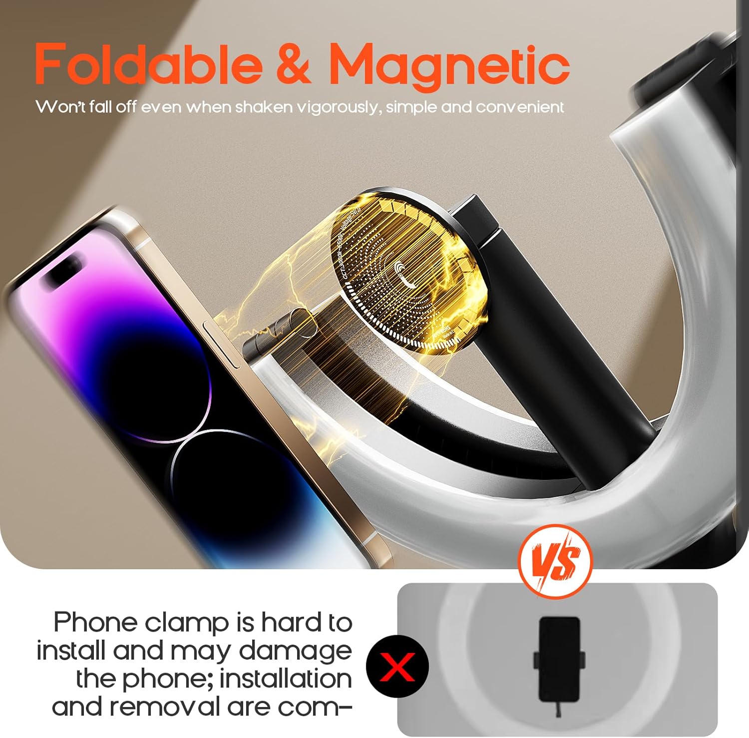 10" Magnetic Ring Light Overhead Camera Phone Mount, XINBAOHONG LED Selfie Light with Stand and Phone Holder, Rechargeable Desk Light for Video Recording（Standing）