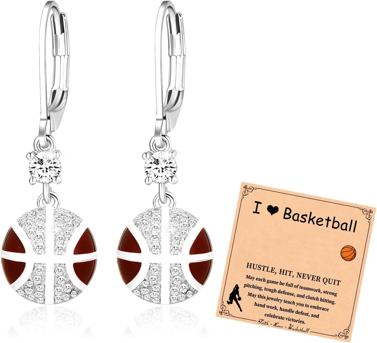 Easter Basket Stuffers - Volleyball/Soccer/Football/Basketball/Tennis Drop Sport Earrings for Women Hypoallergenic Earrings Jewelry Birthday Gifts for Sport Fans Game Day