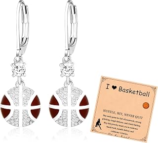 Volleyball/Soccer/Football/Basketball/Tennis Drop Sport Earrings for Women Hypoallergenic Earrings Jewelry Gifts for Sport Fans Game Day Jewelry Gift