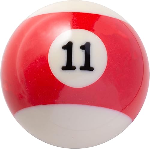 Pomo de palanca de cambios de bola de piscina, color rojo, 11 palos, mango de palanca de cambios, se adapta a la mayoría de vehículos manuales