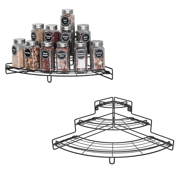 Buy 2 Pack Lazy Susan Organizer, 3Tier Step Shelf Spice