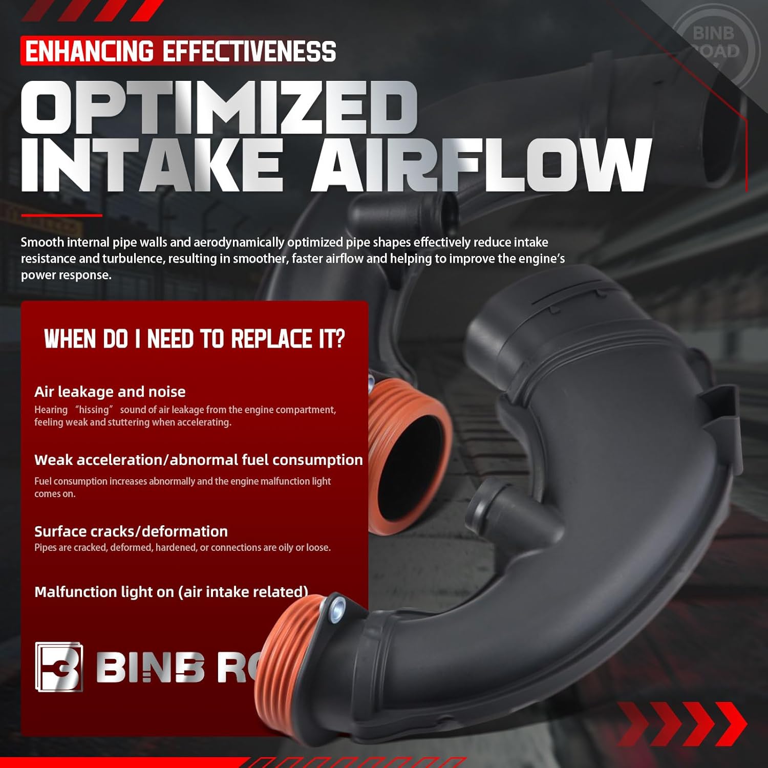 2Pcs Air Intake Duct hose Left and Right 13717577452 + 13717577451 Compatible with BMW X5 X6 E70 E71 F02 F06 F07 F12