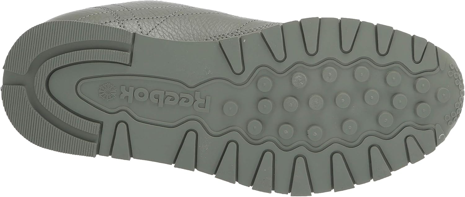 Reebok Men's Classic Leather Sneakers Harmony Green/Classic White/Orange Flare 10.5 Women/9 Men