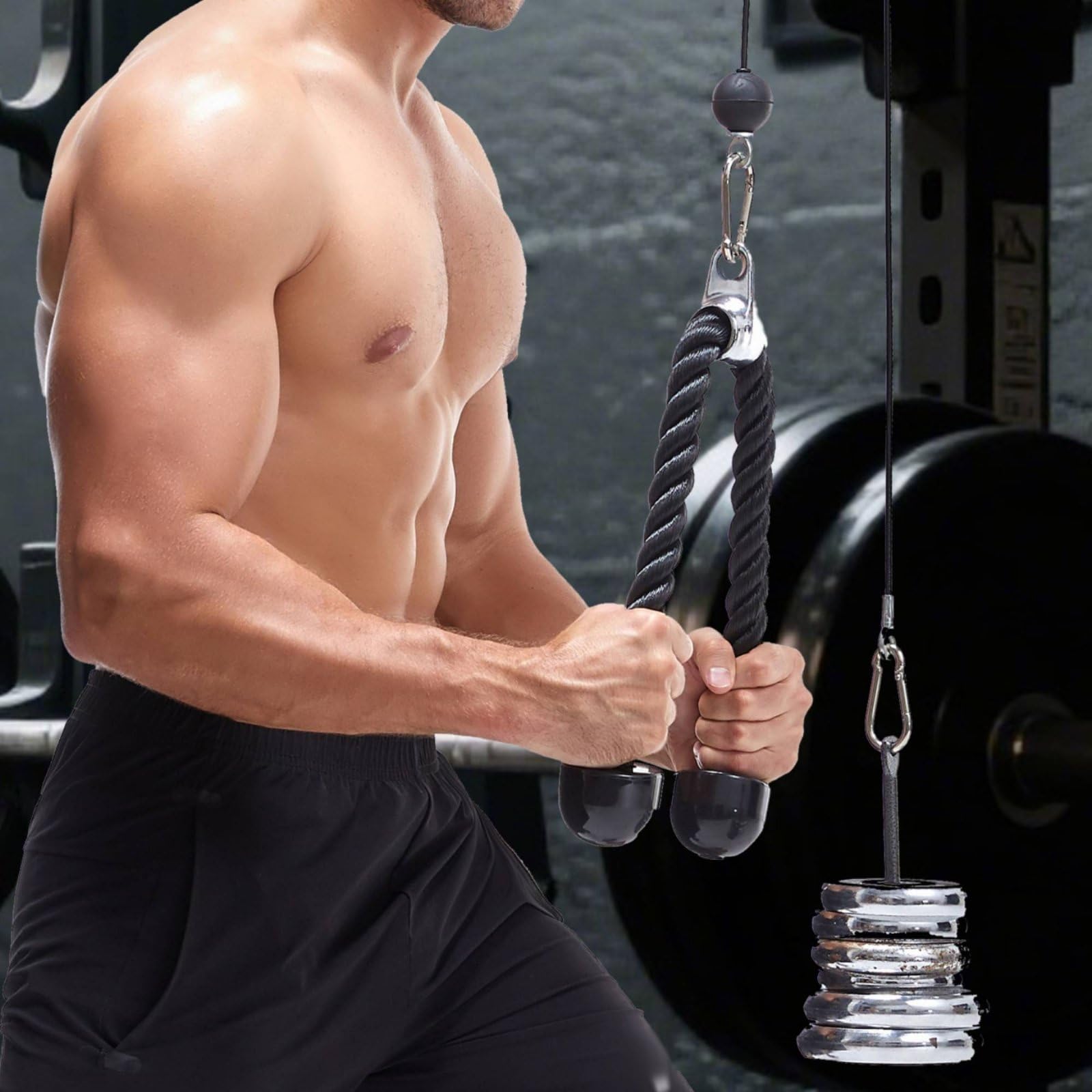 Chest Training Equipment Pulley Home Gym Macchina Carrucole Stazione Cavi Barra Trazioni Struttura Acciaio Cambi Rapidi Impugnature E Corde Adatto per