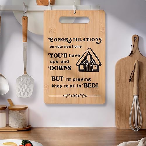 Miniatura 5 de Tabla de cortar de bambú regalo perfecto para inauguración de la casa, decoración elegante, esencial de cocina versátil, ideal para celebración del
