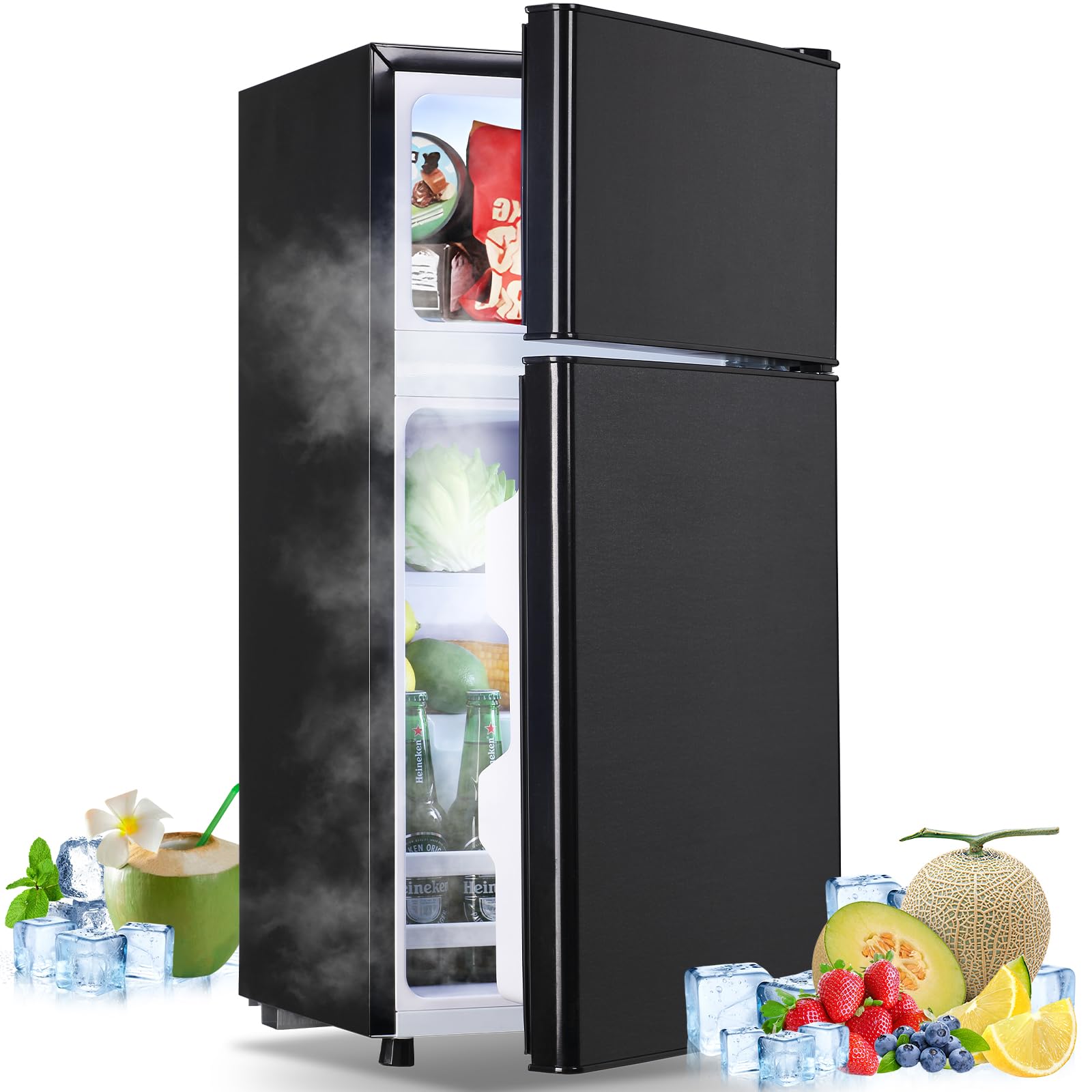 TACOOL 43-BLACK 1.6 cu ft Compact Freezer Black